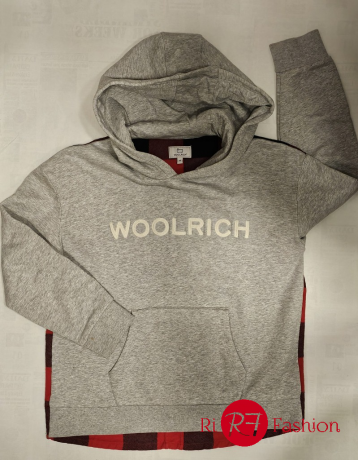 Felpa Woolrich Grigia Lato Qua